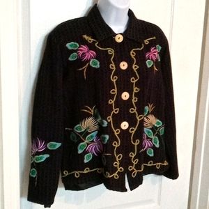 NWT🎁 FREE GIFT INCLUDED 🎁 Embroidered Jacket Women Long Sleeves